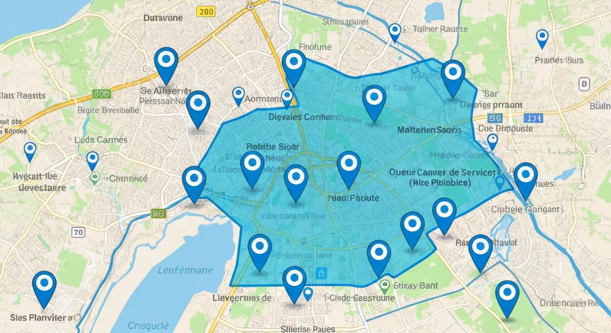 Carte zones intervention debouchage Ile-de-France